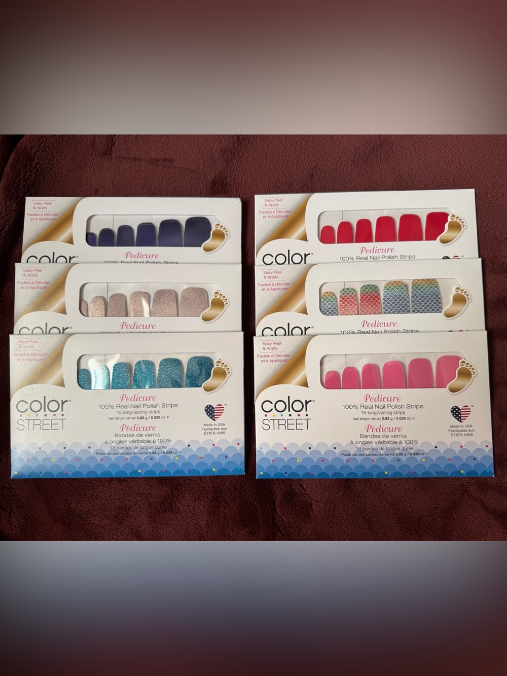 Color Street Pedicure Strips – Bundle of 6